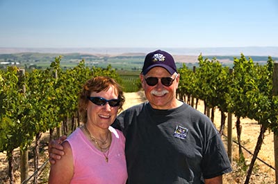 DuBrul Vineyard owners Hugh and Kathy Shiels