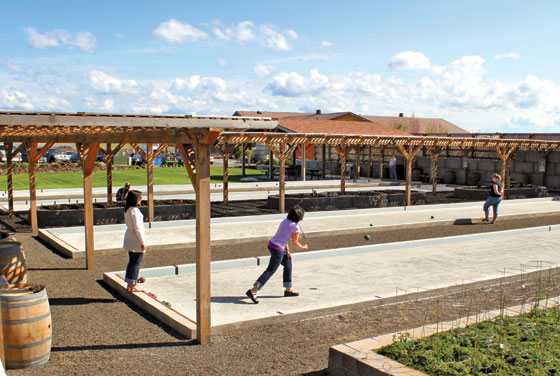 Maryhill Winery bocce courts. Photo by Joe Garoutte.