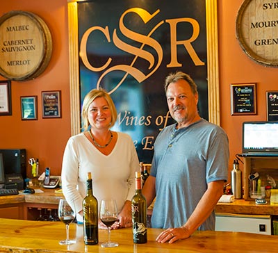 Athena and Ray Sandidge of C.R. Sandidge Wines