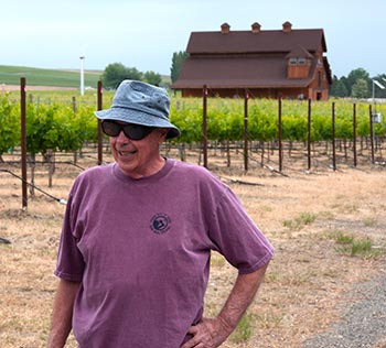 Jim Holmes of Ciel du Cheval Vineyard, one of Red Mountain’s founding fathers who, along with John Williams of Kiona, were the first to grow grapes in the AVA. Photo by Tasting Room Magazine/John Vitale