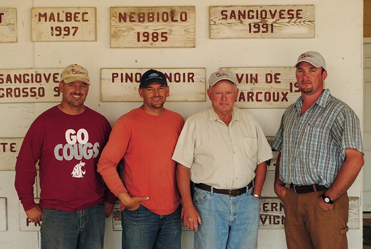 Left to right: Red Willow is farmed by Mike Sauer and his two sons, Jon and Dan, and son-in-law Rick Willsey