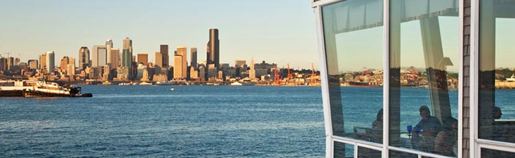 Salty's on Alki Beach is one of the world's top view restaurants, with stunning panorama water vistas of the Seattle skyline. Salty's is located at 1936 Harbor Avenue. S.W in West Seattle, across the harbor from downtown Seattle.