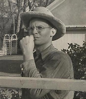 A young Walter Clore at his Prosser homestead in 1937, who was then working full-time at the local research station